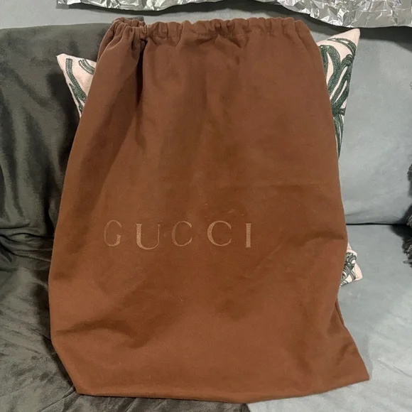 Gucci White Leather Drawstring Shoulder Bag with Bamboo Handle-Bag new - Picture 12 of 16